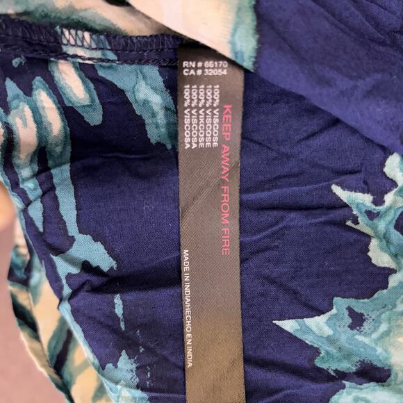 Anthropologie Maxi Dress Blue Tie Dye Strappy Details  Small Summer Fun Beachy - Picture 8 of 12